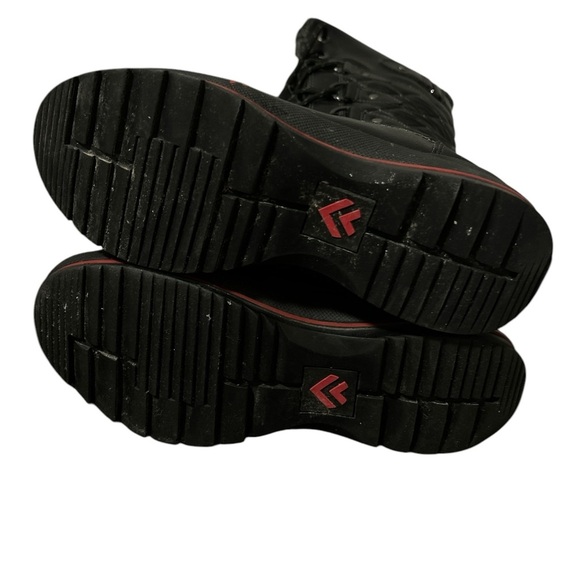 Women's banff Trail Black Quilted Tall Winter Boots - Picture 5 of 6